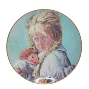 Teddy and Terry Girl Pacific Art Products Ltd. Plate #3499 of 7500 8"1/2 NOS